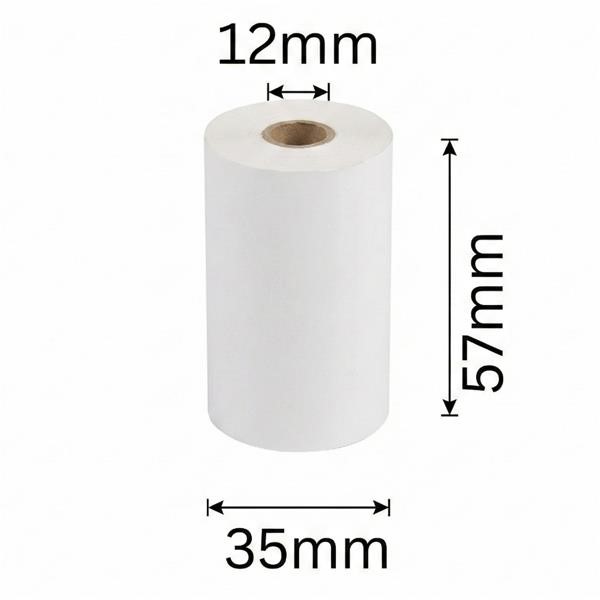 Rotolo di carta termica OQONOS 57x35x12mm, senza BPA, FSC Rotolo di carta termica OQONOS 57x35x12mm, senza BPA, FSC