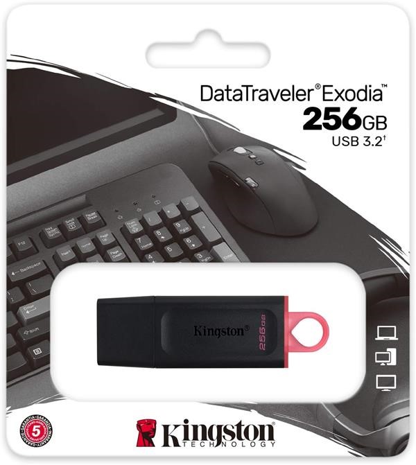 Kingston DataTraveler Exodia DTX/256GB Flash Drive USB 3.2 Gen 1 Kingston DataTraveler Exodia DTX/256GB Flash Drive USB 3.2 Gen 1